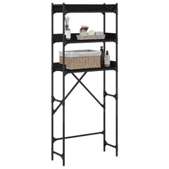 vidaXL Washing Machine Shelf with Shelf Black 0ak 67 x 25 x 163 cm 3