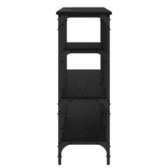 Console Table 160 x 29 x 80 cm Engineered wood Black oak