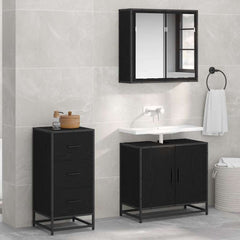 vidaXL Sideboard Black Oak 35.5 x 35 x76 cm 1