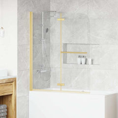 Shower Enclosure Transparent Gold 120 x 140 cm
