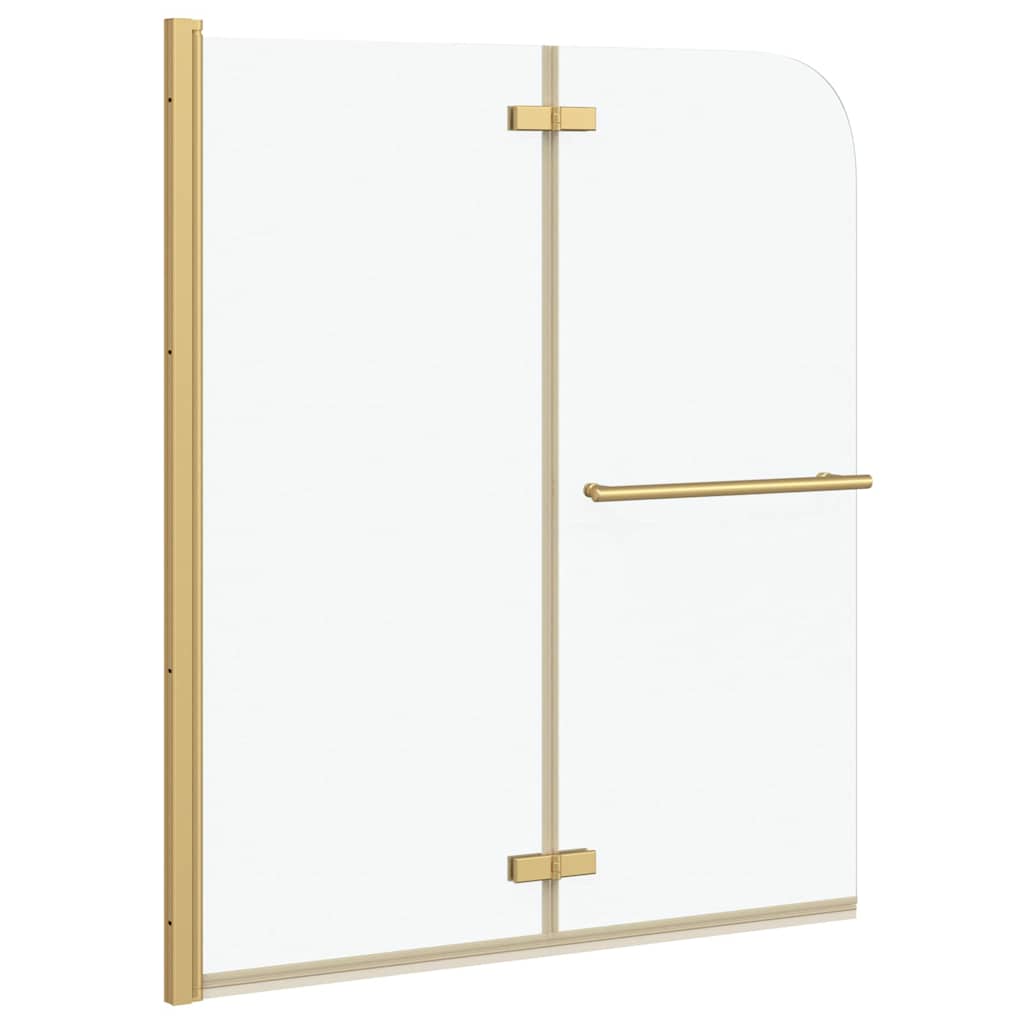 Shower Enclosure Transparent Gold 120 x 140 cm
