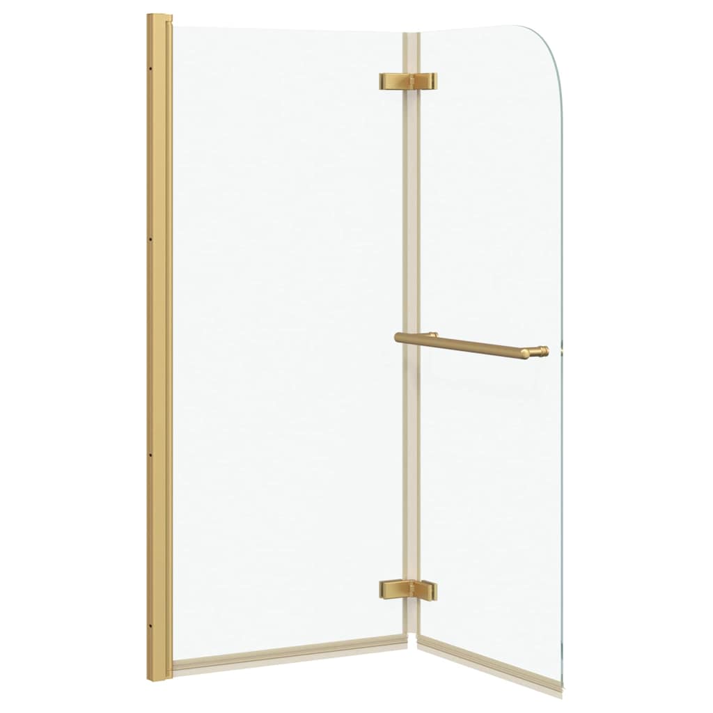 Shower Enclosure Transparent Gold 120 x 140 cm