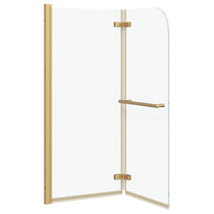 Shower Enclosure Transparent Gold 120 x 140 cm