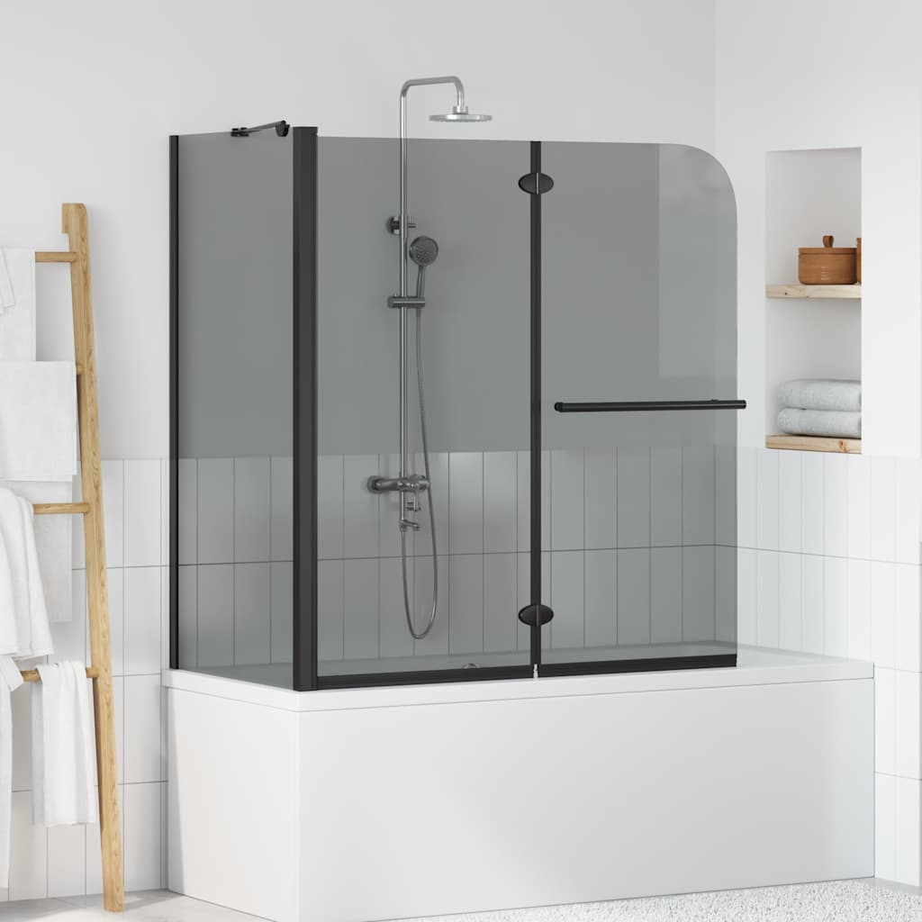 Bi-Folding Shower Enclosure 120 x 67 x 129 cm Dark transparent