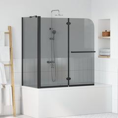 Bi-Folding Shower Enclosure 120 x 67 x 129 cm Dark transparent