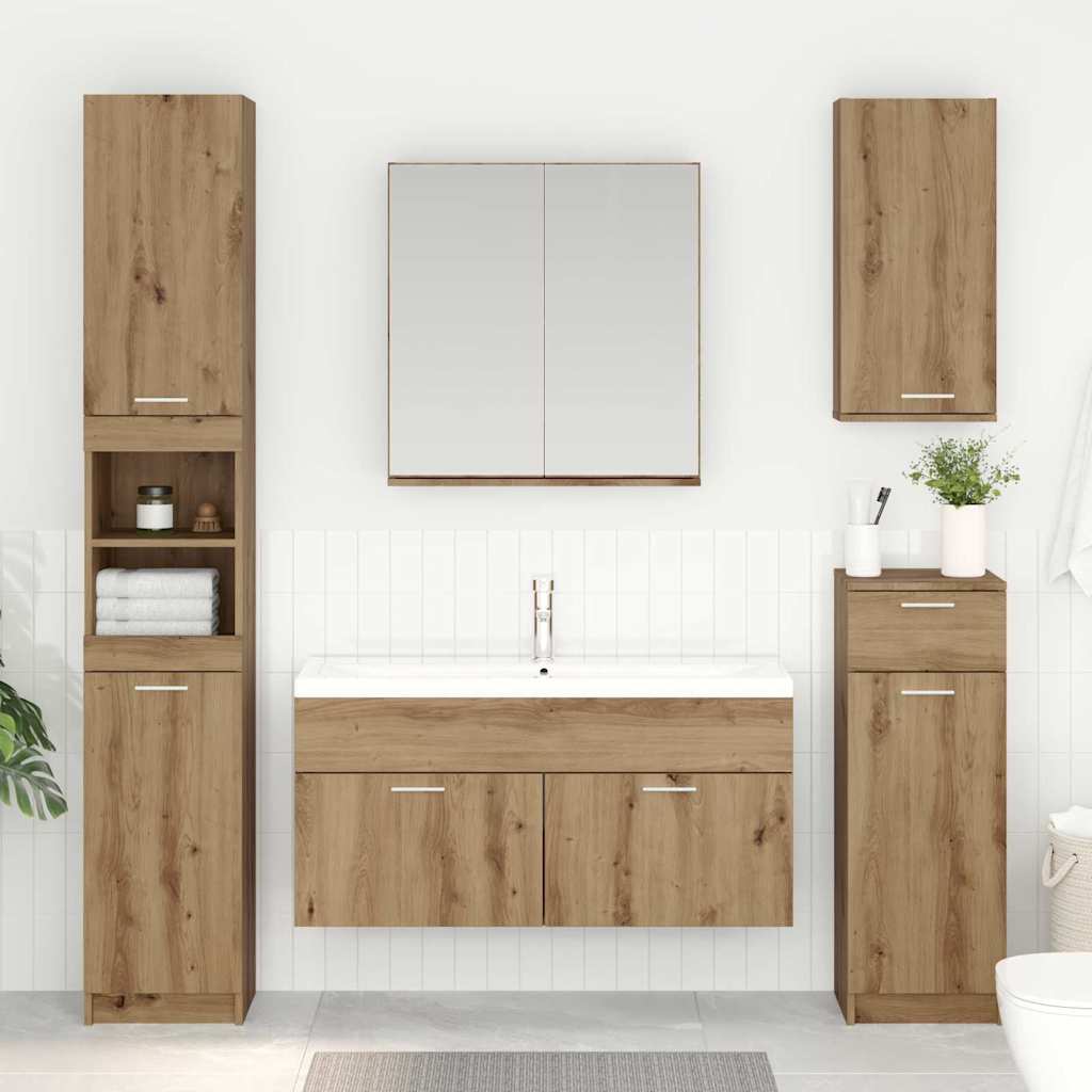 vidaXL Sink cabinet Artisan Oak Engineered Wood 1