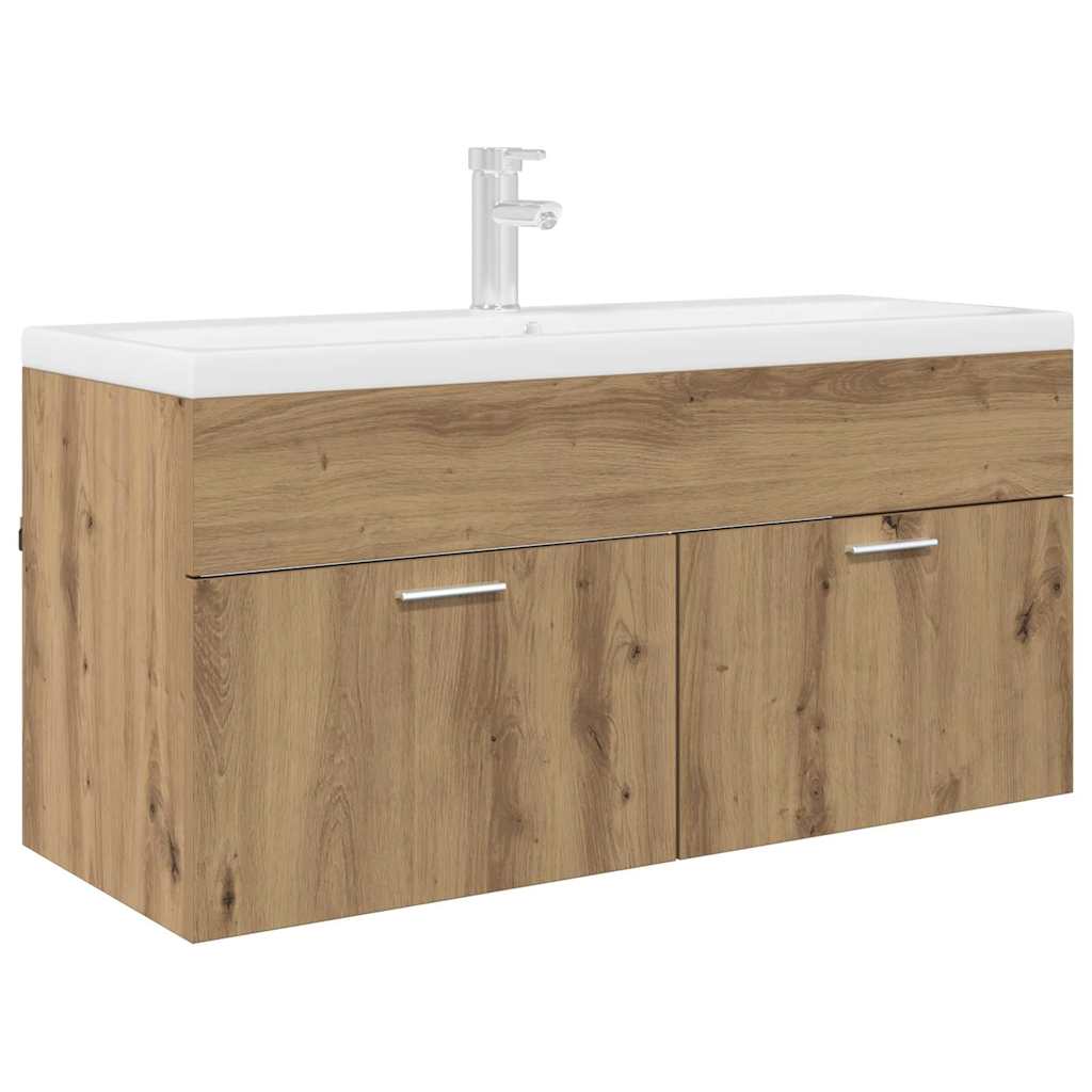vidaXL Sink cabinet Artisan Oak Engineered Wood 3