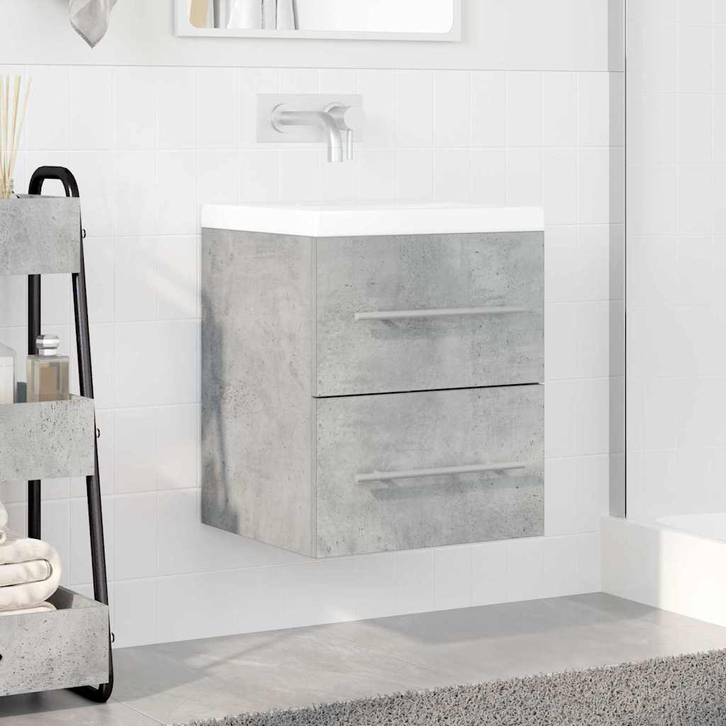 vidaXL Sink cabinet Concrete Grey 38.5 x 41 x 48 cm Engineered Wood 4
