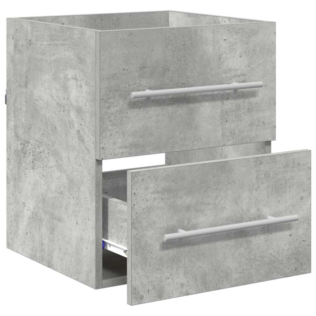 vidaXL Sink cabinet Concrete Grey 38.5 x 41 x 48 cm Engineered Wood 5