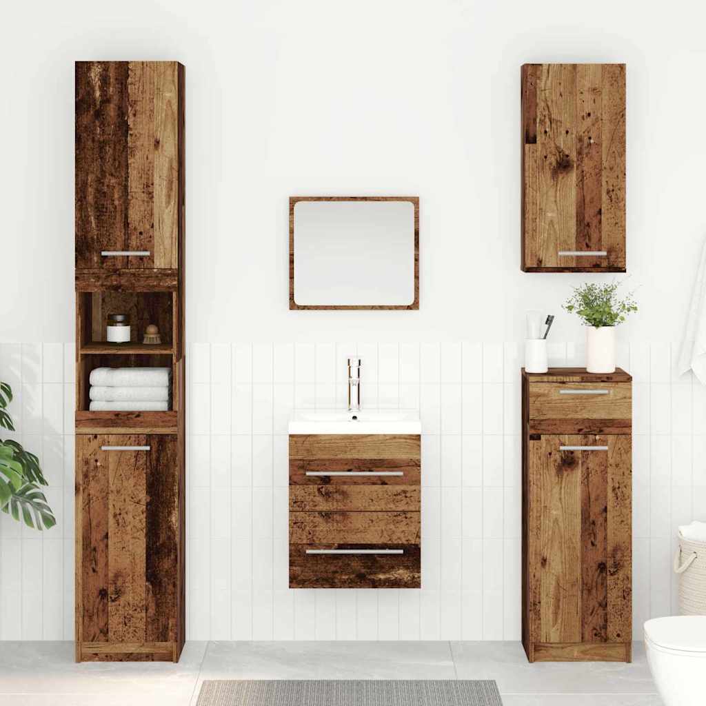 vidaXL Sink cabinet Old Wood 38.5 x 41 x 48 cm Engineered Wood 1