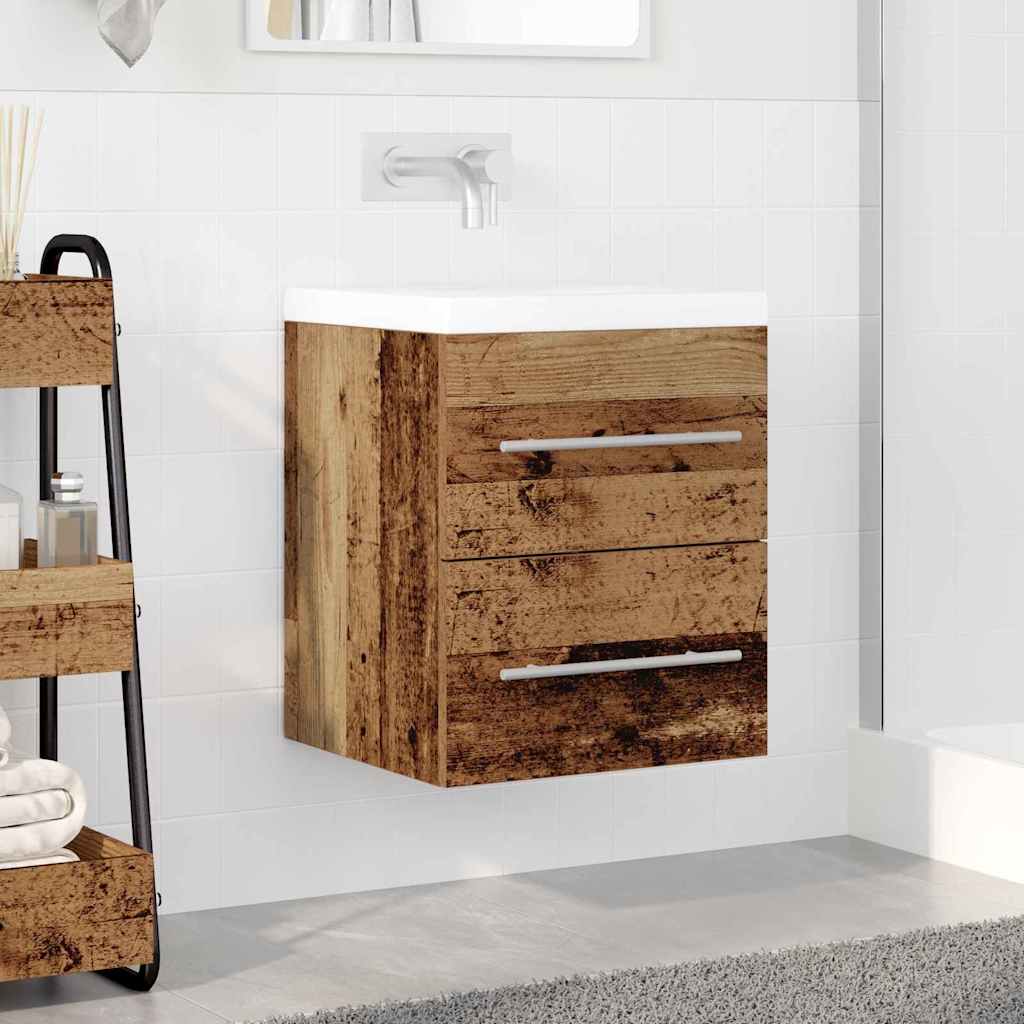 vidaXL Sink cabinet Old Wood 38.5 x 41 x 48 cm Engineered Wood 4