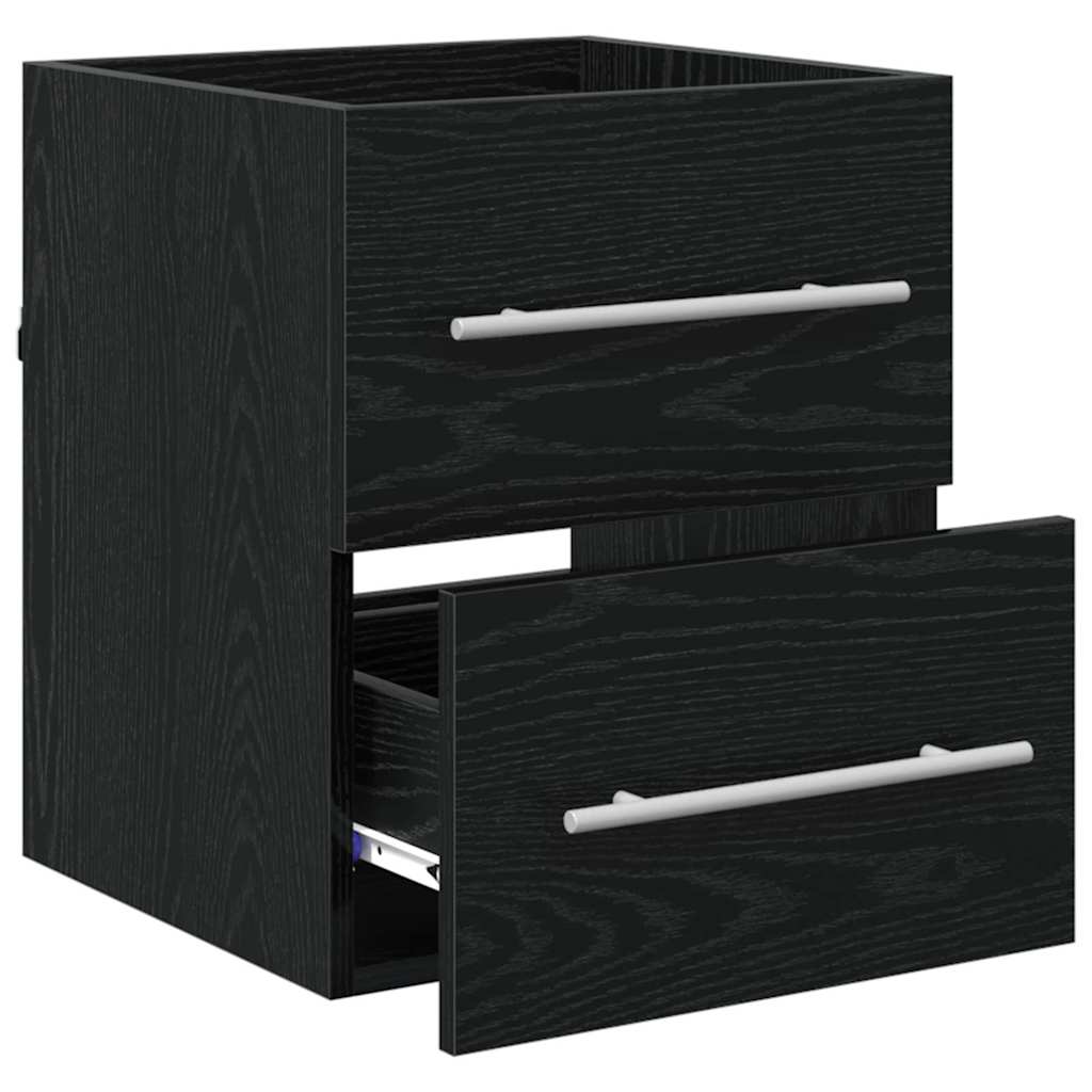 vidaXL Sink cabinet Black Oak 38.5 x 41 x 48 cm Engineered Wood 5