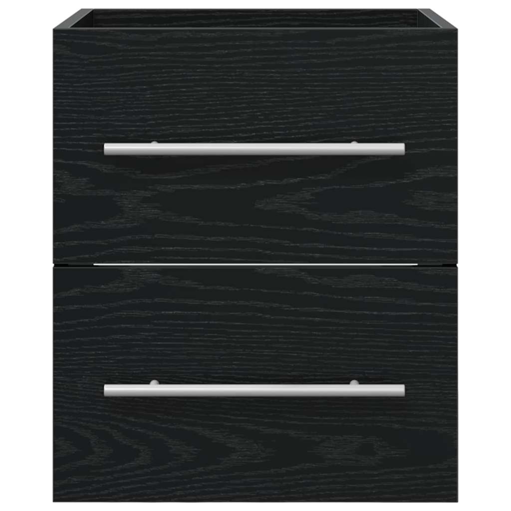vidaXL Sink cabinet Black Oak 38.5 x 41 x 48 cm Engineered Wood 6