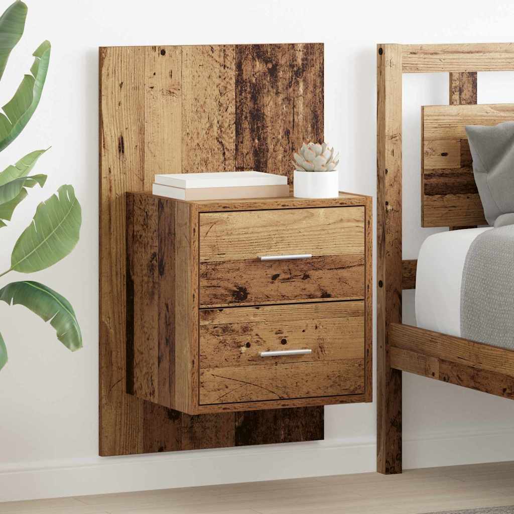 vidaXL Wall-mounted Bedside Cabinet
