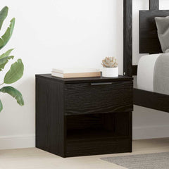 vidaXL Bed Cabinet 2 pcs Black Oak 40 x 39 x 40cm Engineered Wood 1