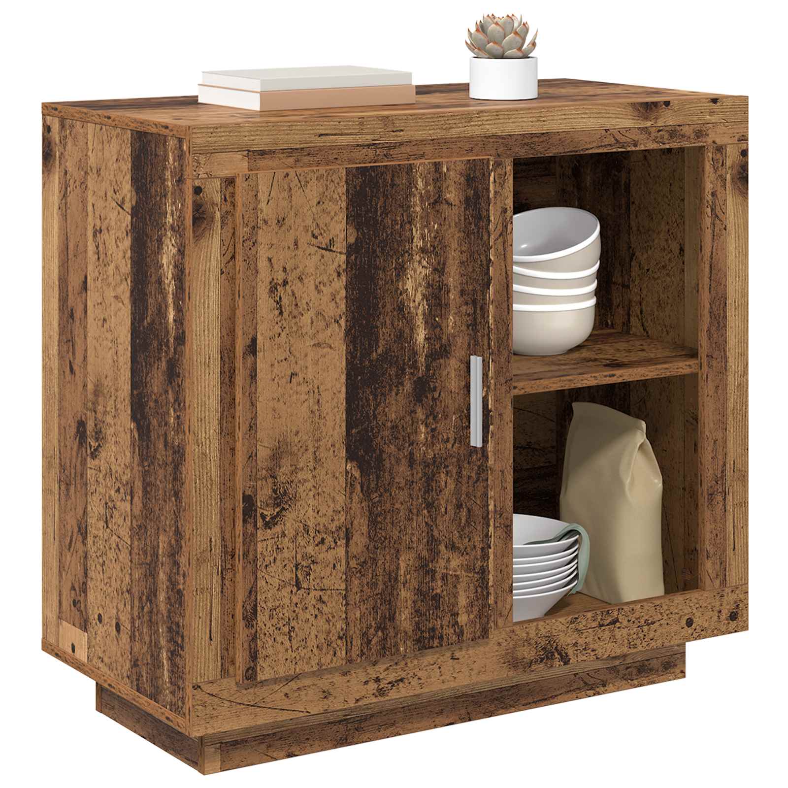 vidaXL Sideboard Old Wood 80 x 40 x 75 cm Engineered Wood 3