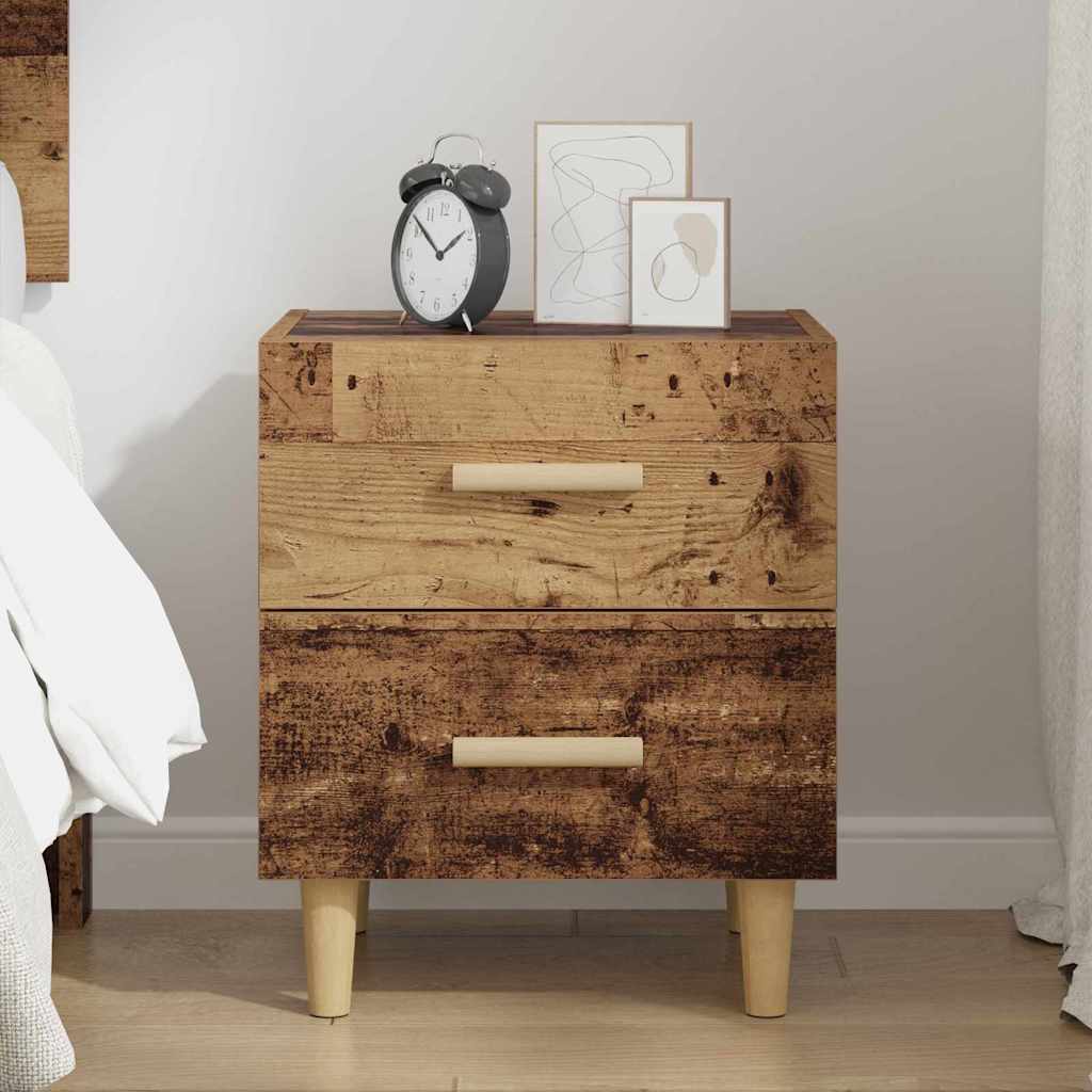 vidaXL Bed Cabinet Old Wood 40 x 35 x 47.5cm Engineered Wood 4