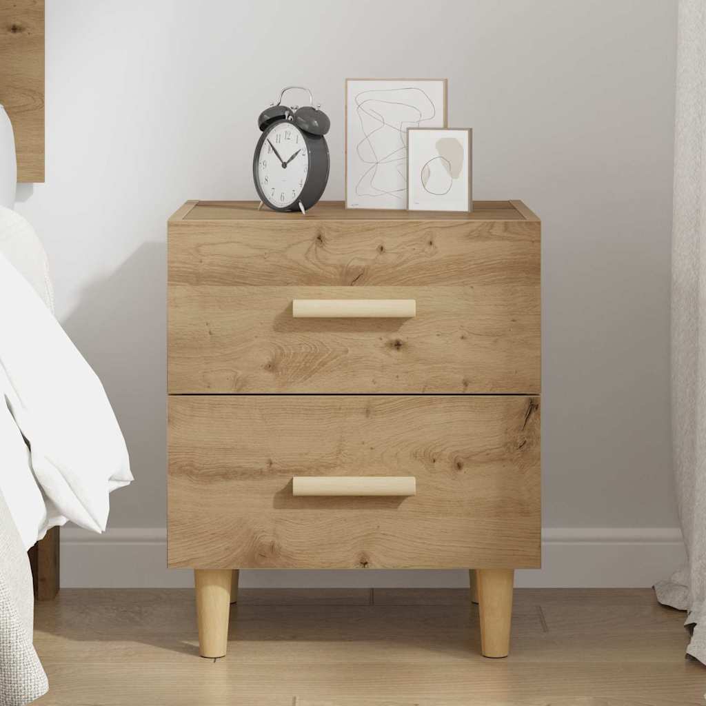 vidaXL Bed Cabinet Artisan Oak 40 x 35 x 47.5cm Engineered Wood 4