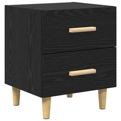 vidaXL Bed Cabinet Black Oak 40 x 35 x 47.5cm Engineered Wood 2