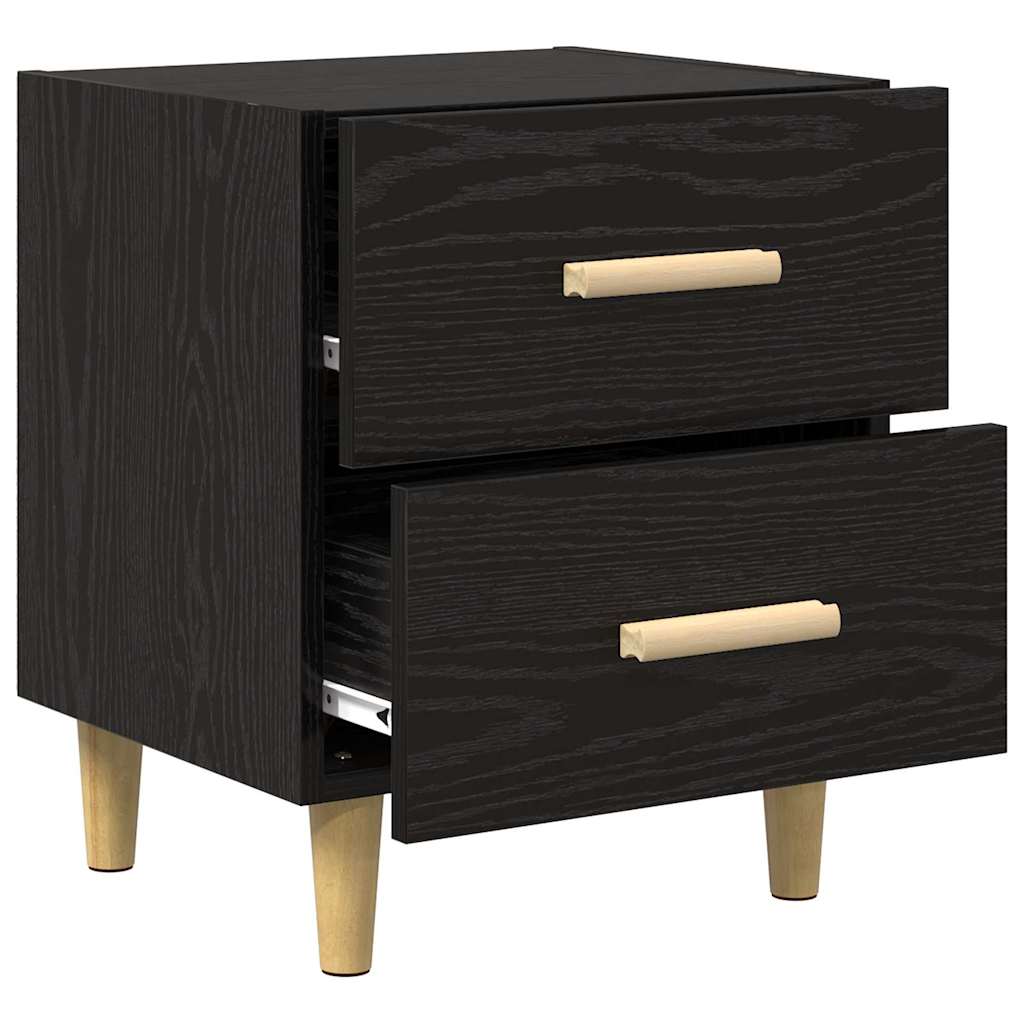 vidaXL Bed Cabinet Black Oak 40 x 35 x 47.5cm Engineered Wood 5