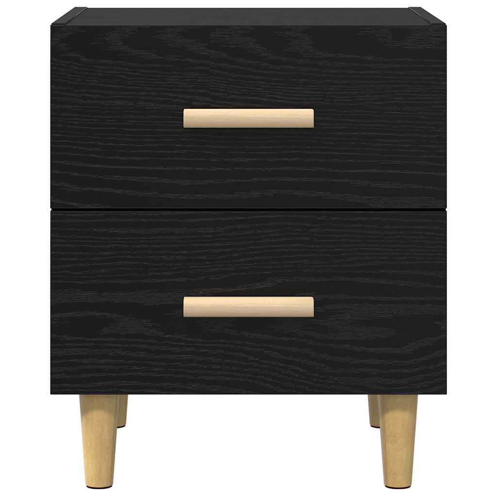 vidaXL Bed Cabinet Black Oak 40 x 35 x 47.5cm Engineered Wood 6