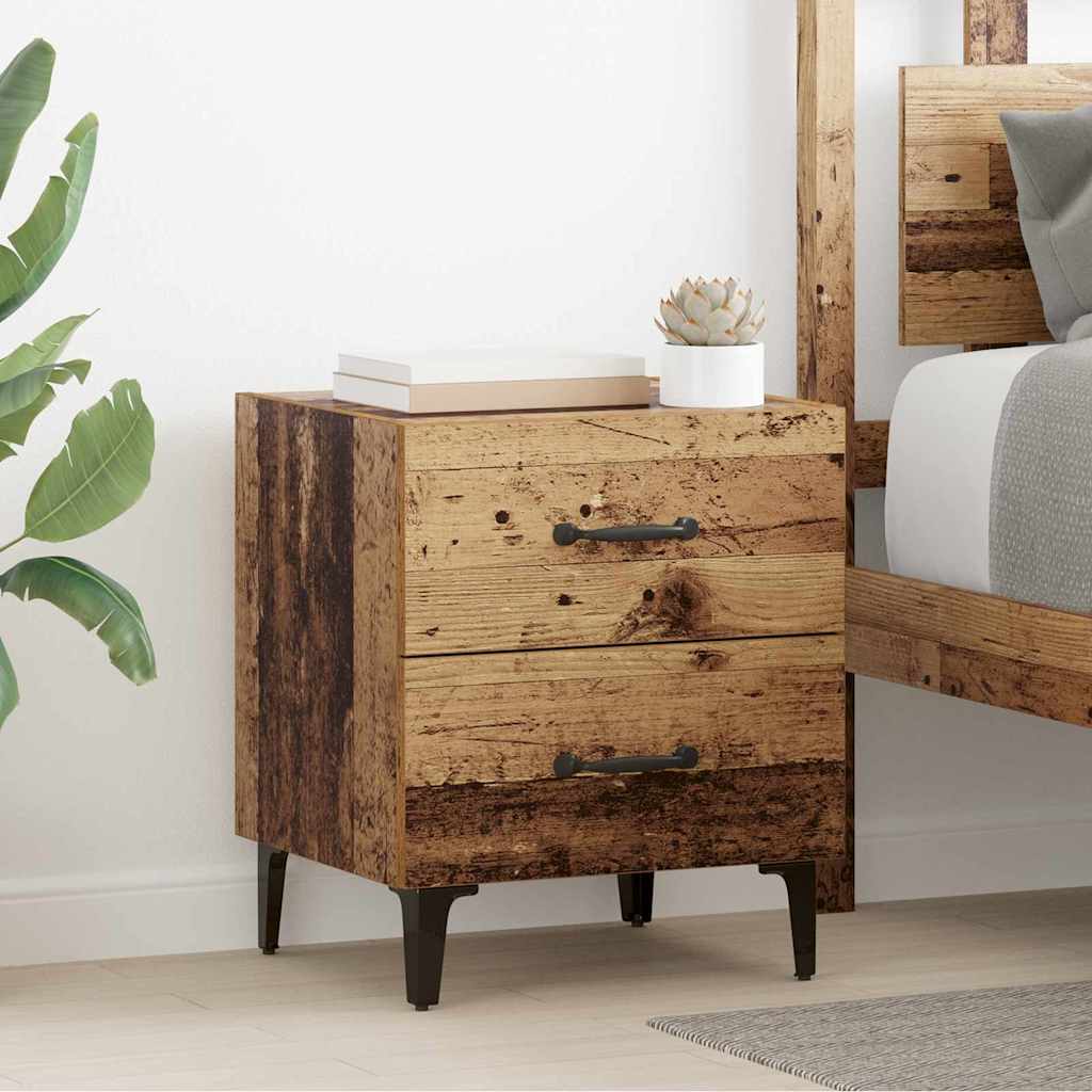 vidaXL Bed Cabinet 2 pcs Old Wood 40 x 35 x 47.5 cm Engineered Wood 1