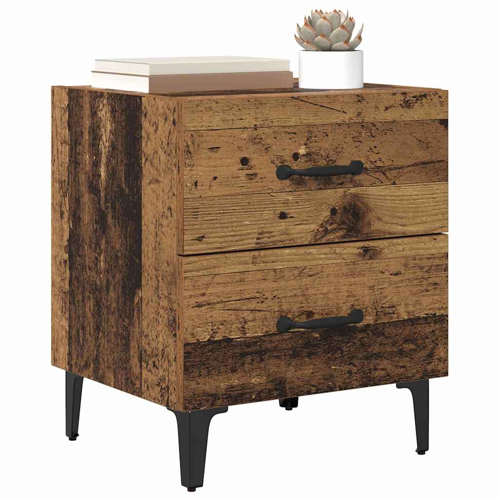 vidaXL Bed Cabinet 2 pcs Old Wood 40 x 35 x 47.5 cm Engineered Wood 3