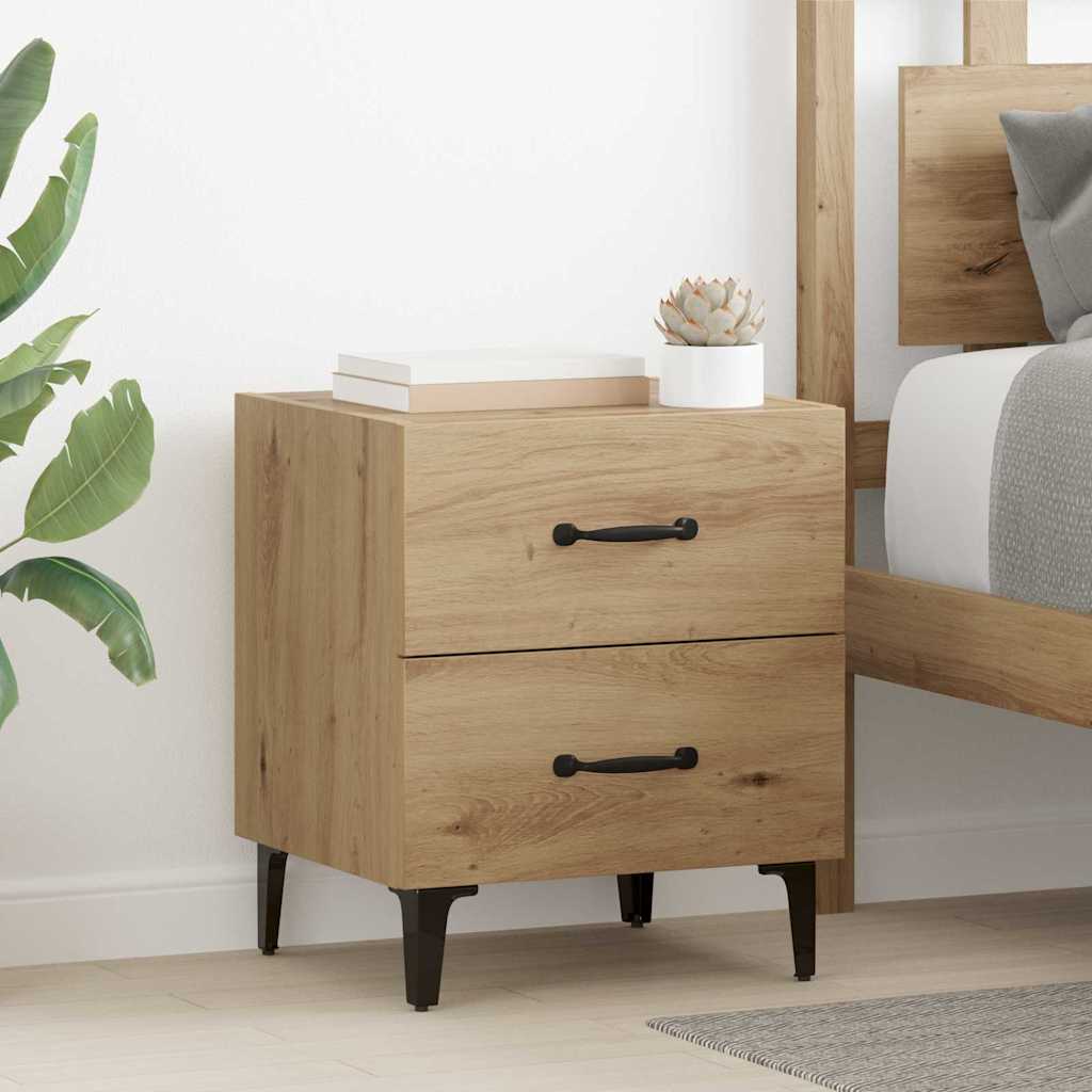 vidaXL Bed Cabinet Artisan Oak 40 x 35 x 47.5 cm Engineered Wood 1