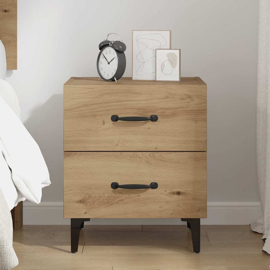 vidaXL Bed Cabinet Artisan Oak 40 x 35 x 47.5 cm Engineered Wood 4