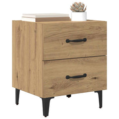 vidaXL Bed Cabinet Artisan Oak 40 x 35 x 47.5 cm Engineered Wood 3