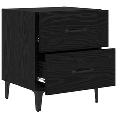 vidaXL Bed Cabinet Black Oak 40 x 35 x 47.5 cm Engineered Wood 5