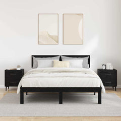 vidaXL Bed Cabinet 2 pcs Black Oak 40 x 35 x 47.5 cm Engineered Wood 4