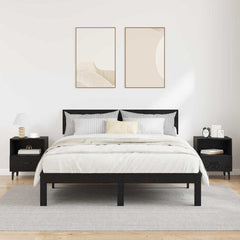 vidaXL Bedside Cabinet 2 pcs Black Oak 40 x 35 x 47.5 cm 4