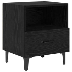 vidaXL Bedside Cabinet 2 pcs Black Oak 40 x 35 x 47.5 cm 6