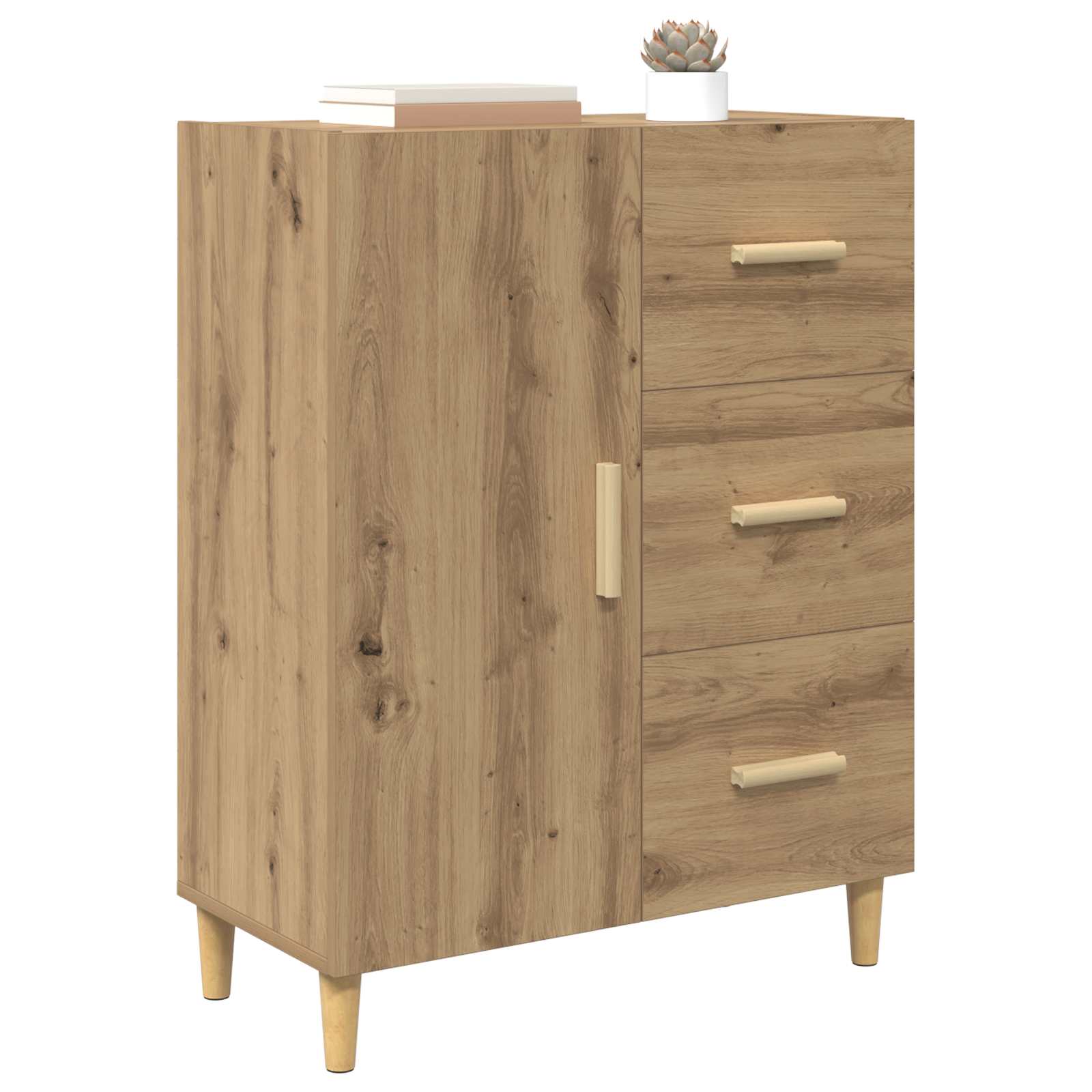 vidaXL Sideboard Artisan Oak 34 x 69.5 x 90 cm Engineered Wood 3