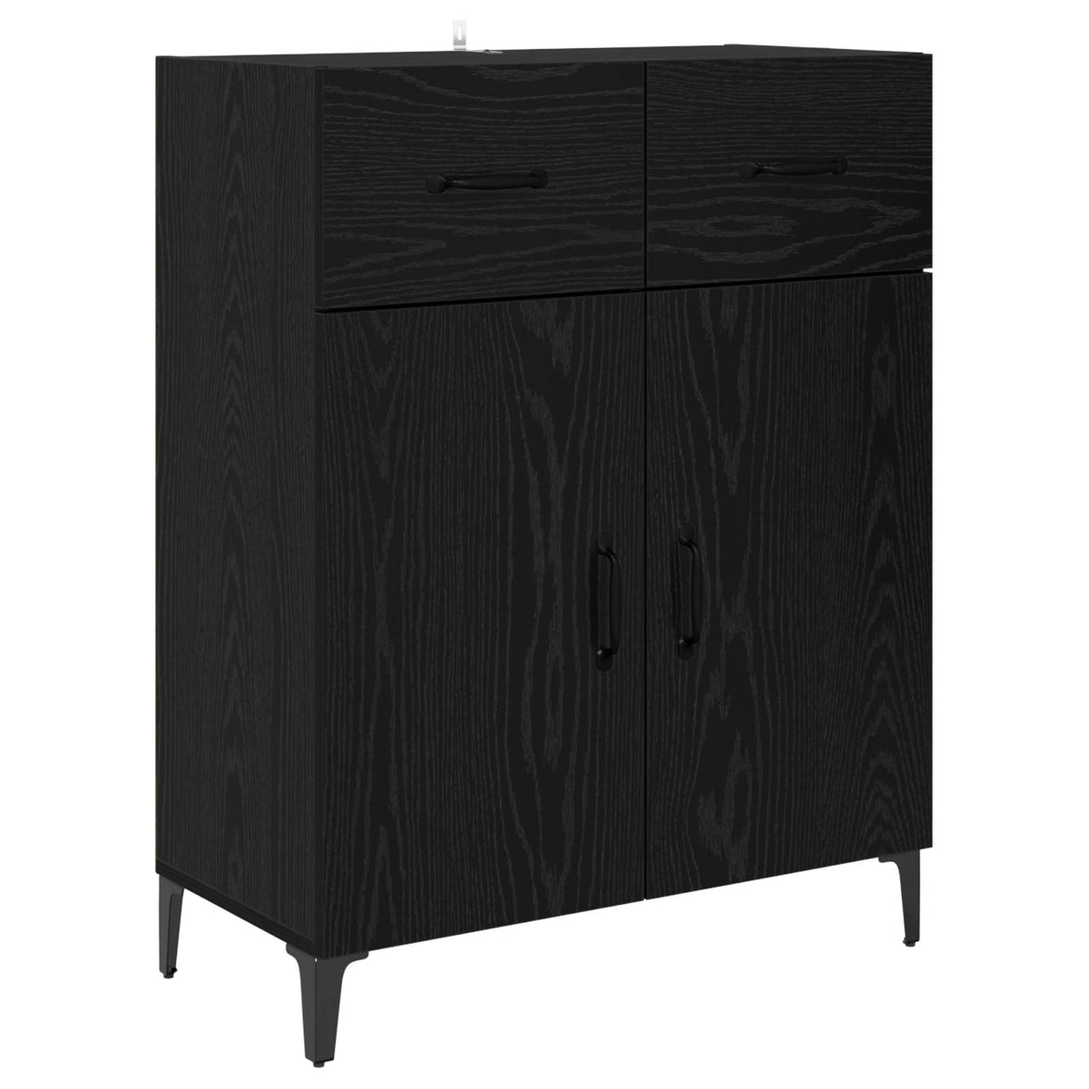 Sideboard 69,5x34x90 cm Engineered Wood Black oak