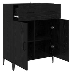 Sideboard 69,5x34x90 cm Engineered Wood Black oak