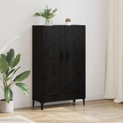 vidaXL Highboard Black Oak 70 x 31 x 115 cm Engineered Wood and Iron 1