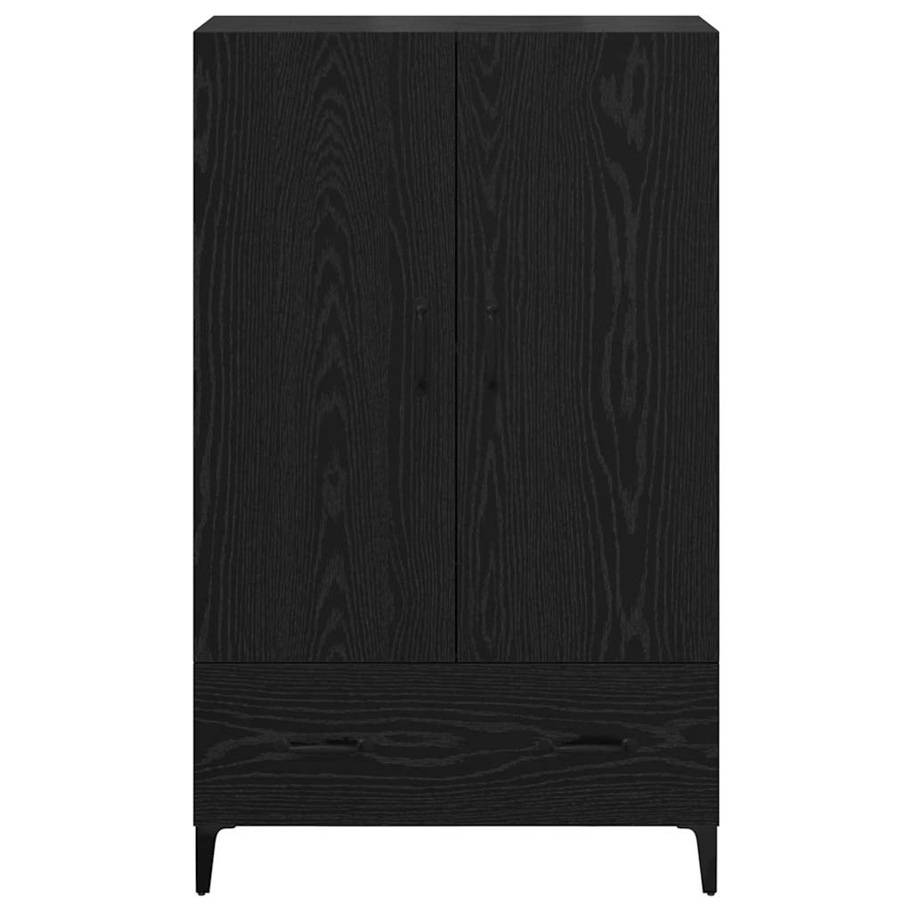 vidaXL Highboard Black Oak 70 x 31 x 115 cm Engineered Wood and Iron 6