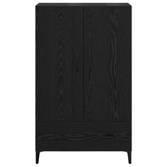 vidaXL Highboard Black Oak 70 x 31 x 115 cm Engineered Wood and Iron 6