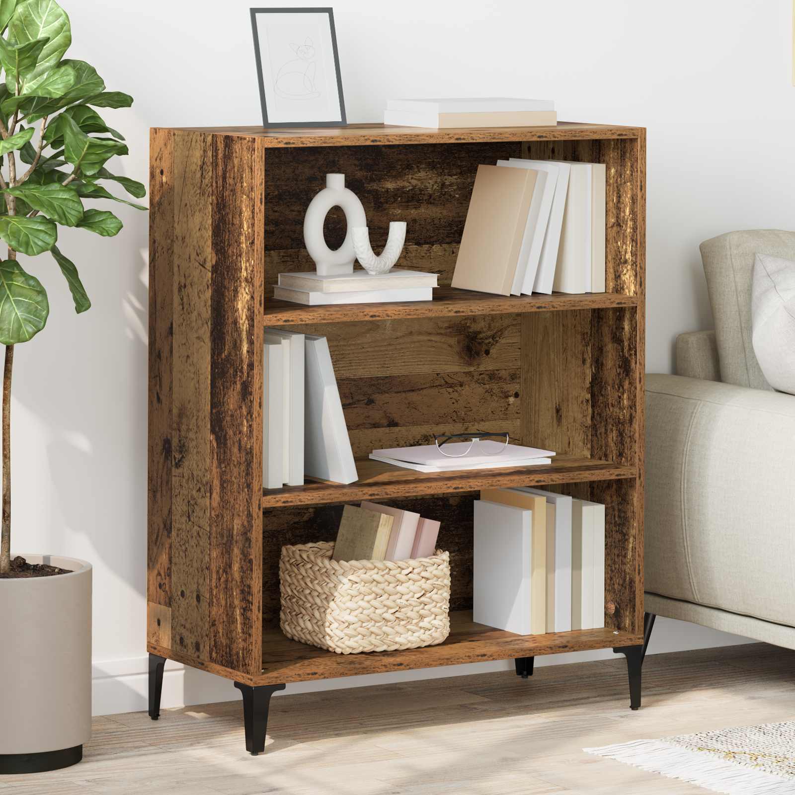vidaXL Sideboard Old Wood 69.5 x 32.5 x 90 cm Engineered Wood 1