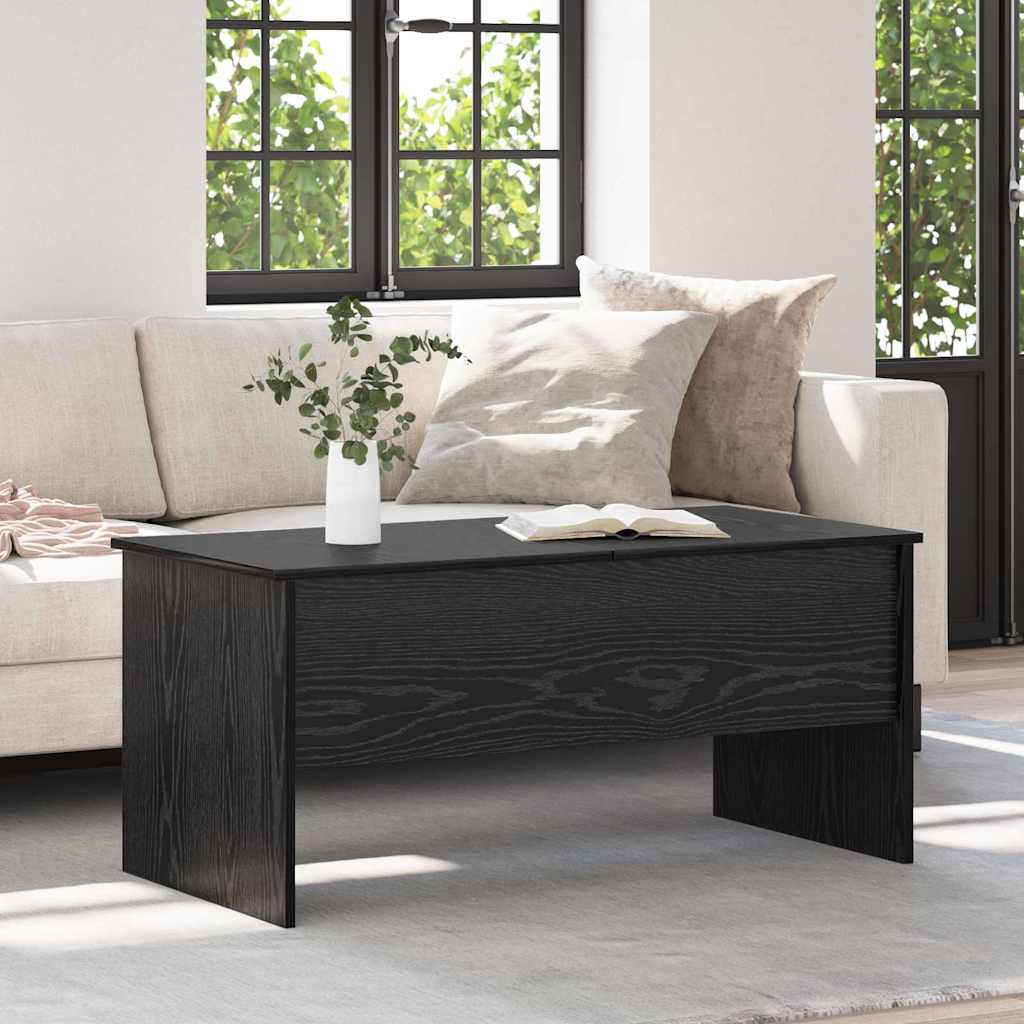 vidaXL Coffee Table Black Oak 102 x 50.5 x 46.5 cm Engineered Wood 1