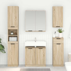 vidaXL Bathroom Cabinet Sonoma Oak 64.5 x 33.5 x 59 cm Engineered Wood 1