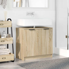vidaXL Bathroom Cabinet Sonoma Oak 64.5 x 33.5 x 59 cm Engineered Wood 4