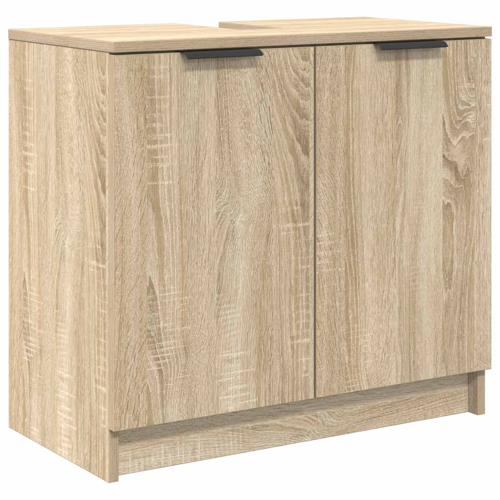 vidaXL Bathroom Cabinet Sonoma Oak 64.5 x 33.5 x 59 cm Engineered Wood 2