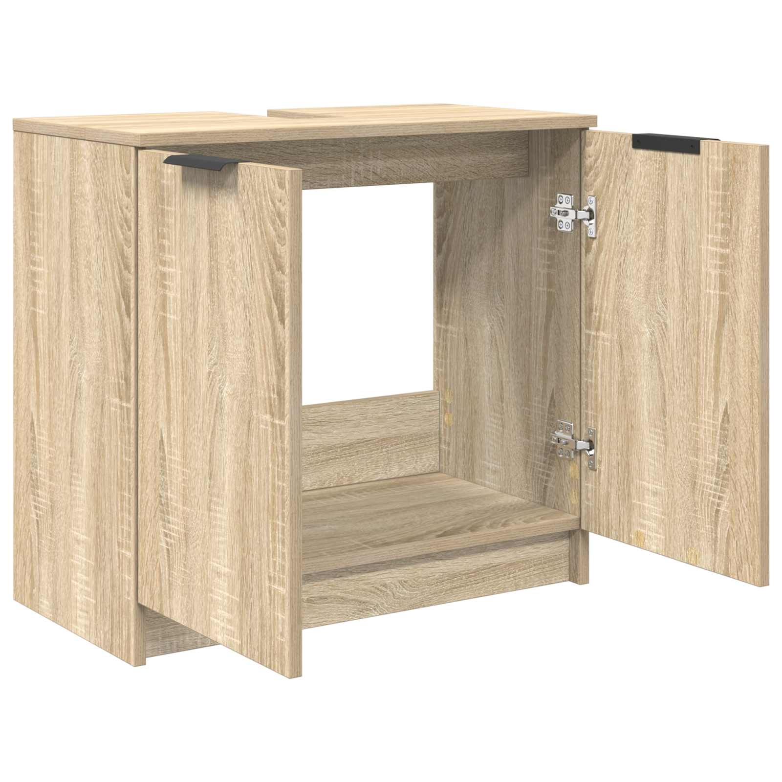 vidaXL Bathroom Cabinet Sonoma Oak 64.5 x 33.5 x 59 cm Engineered Wood 5