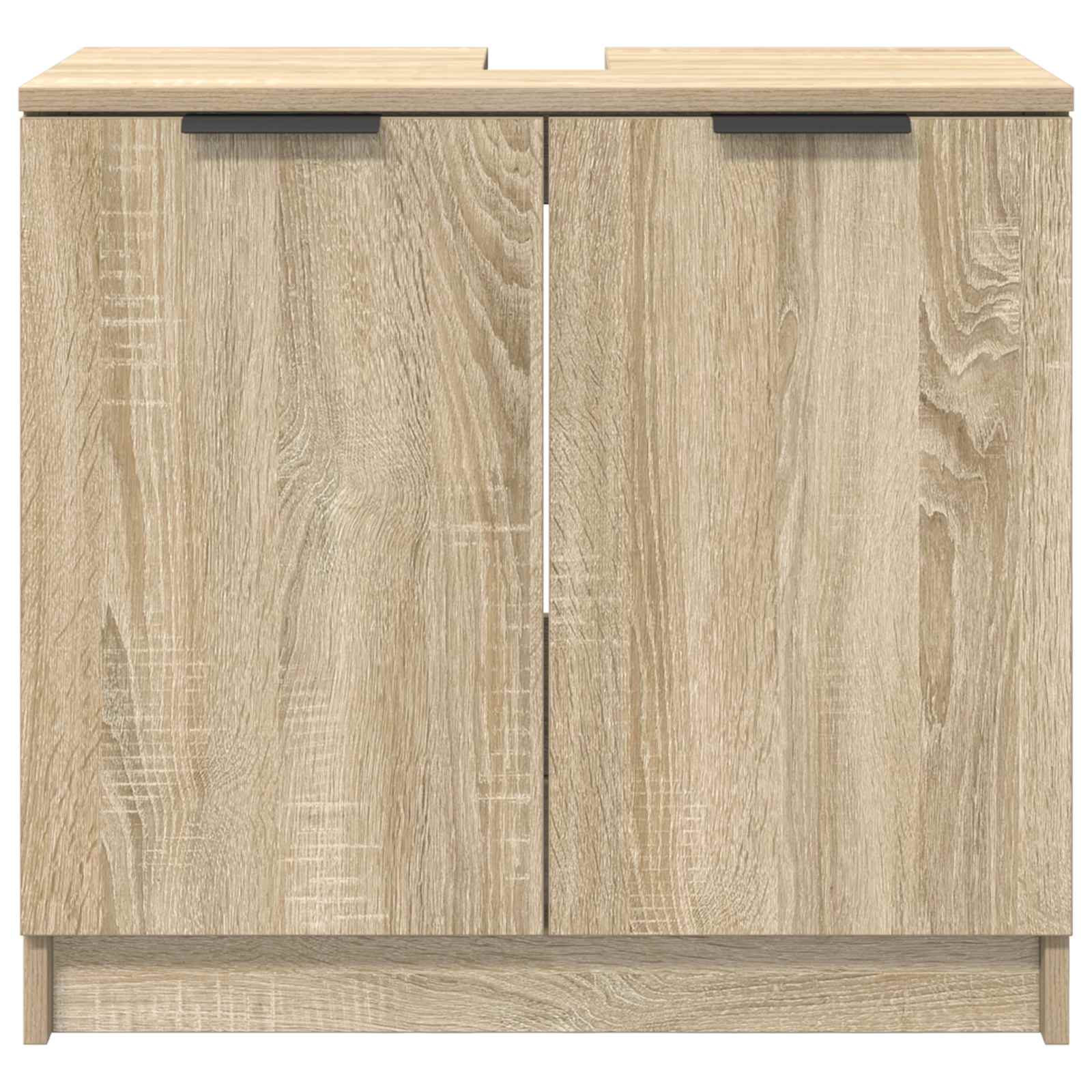 vidaXL Bathroom Cabinet Sonoma Oak 64.5 x 33.5 x 59 cm Engineered Wood 6