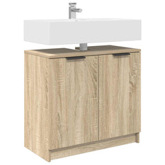vidaXL Bathroom Cabinet Sonoma Oak 64.5 x 33.5 x 59 cm Engineered Wood 3