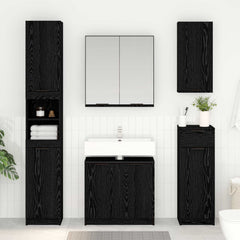 vidaXL Bathroom Cabinet Black Oak 64.5 x 33.5 x 59 cm Engineered Wood 1