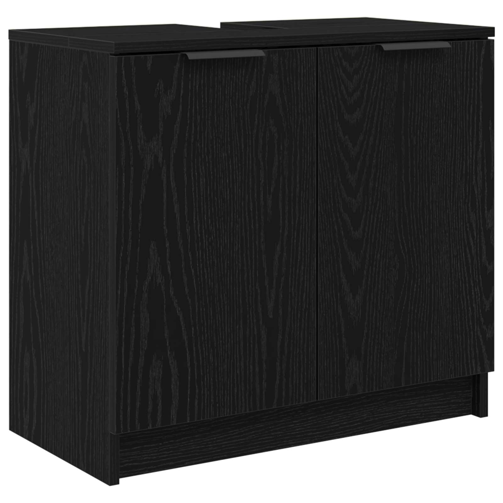 vidaXL Bathroom Cabinet Black Oak 64.5 x 33.5 x 59 cm Engineered Wood 2